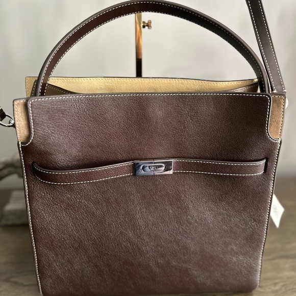 Handbags - Tory Burch (R 1098) Lee Radziwill Textured Leather Double Bag - NWT